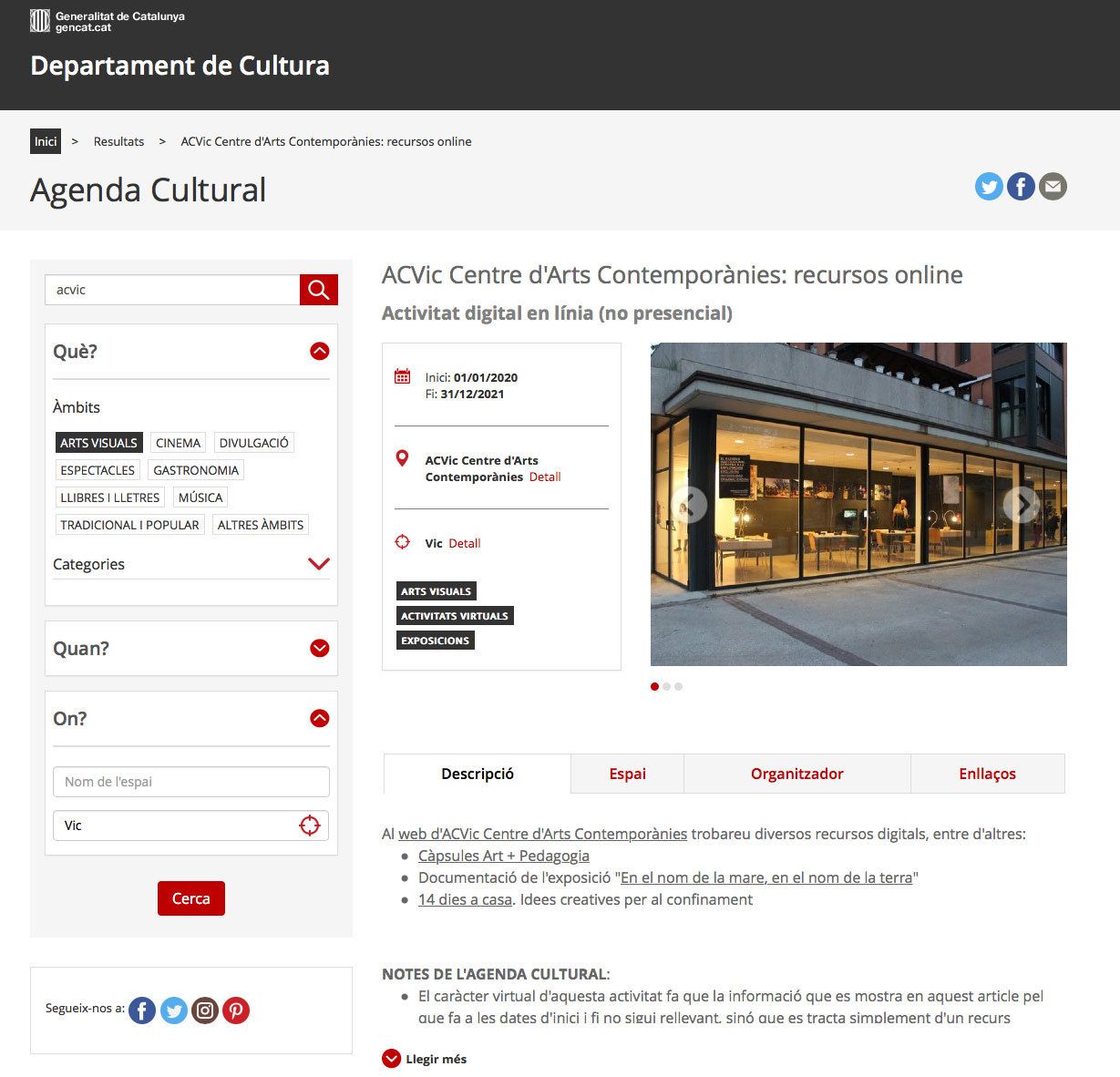 15.03.2020 agenda cultura generalitat