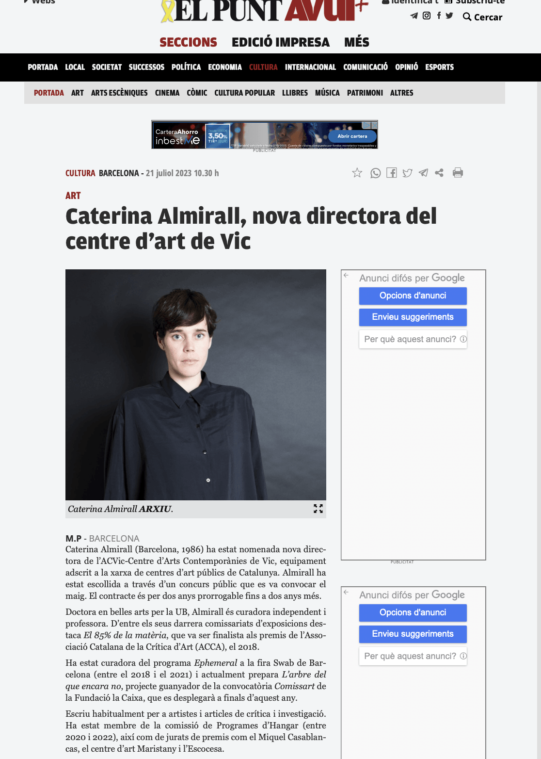 21.07.23 el punt avui